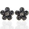 Floral Designed Pave Diamond Earring