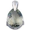 Green Amethyst Studded Pendant