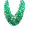 Designer Faceted Emerald Necklace