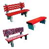 Glossy Finished Cement Garden Benches