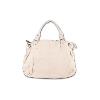 White Satchel Handbag With Three Compartments