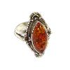 Amber Stone Studded Ring