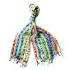 Multicolour Combined Scarf With Tassels