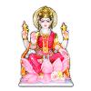 Painted Marble Made Laxmi Statue