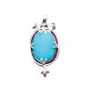 Turquoise Studded Silver Pendant