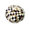 Round Shaped Check Printed Cushion