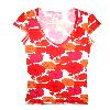 Printed V Neck T-Shirt For Woman