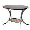 Oval Shaped Table With Metal Stand