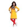 Yellow Coloured Quarter Sleeve Kurti