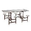 Stainless Steel Dining Table With Seats