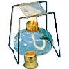 Polyhedral Glass Alcohol Lamp With Burner Stand