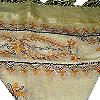 Embroidered Designer Silk Scarf