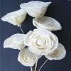 White Colored Rose Shaped Dried Flowers