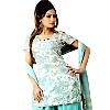 Short Salwar Kameez With Short Sleeved Floral Design Kameez