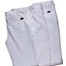 White Trousers With Straight Fit Comfort Flat Front Pattern