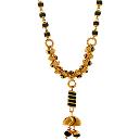 Mangalsutra With Gold Flower Cap On Both Sides