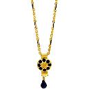 Single Line Mangalsutra With Gold Chain Pendant