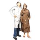 Single And Double Textured Rubberized Fabric Made Plain Raincoats