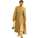 Three Piece Mehendi Green Sherwani