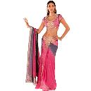 Deep Rose Pink Brocade Ghagra Choli