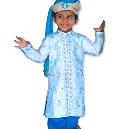 Sherwani With Sky Blue Color Kurta And Blue Colored Dhoti