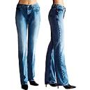 Ladies Blue Denim Jeans With Stone Wash