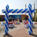 Decoration Balloon In Blue And White Color