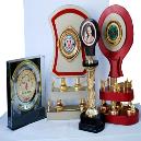 Shields & Trophies Made Of Brass And Wood