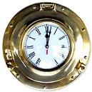 Brass Porthole Clock For Home Décor