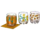 Decorated Glass Tumbler Set