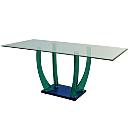 Glass Dining Centre Table With Rectangular Surface