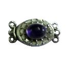 Silver made Amethyst Stone Studded Clasp