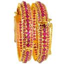 Vibrant Color Stone Embedded Bangles