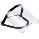 Impact Resistant Face Shields with Nylon Grooved Frame