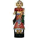 Wooden Painted Statue in Antique Finish