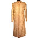 Traditional Pure Silk Sherwani with Gold Outline