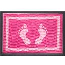 Cotton Floor Mats with Foot Print Design