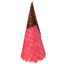 Sugar Rolled Wafer Cone in Pink Brown Color