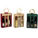 Triple Wine Bottle Bag with Cane Handle