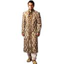 Copper And Off White Gichha Brocade Sherwani