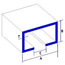 Single Channel Aluminum Extrusion