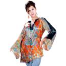 Satin Blend Scarf Tunic Kaftan