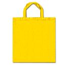 Yellow Colored Cotton Bag with Short-Handle