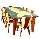 Dining Table with Banana Leaf Design