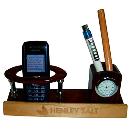 Wooden Mobile Stand with Clock