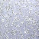 White Glittering Sheet with Floral Design