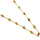 Gold Chain with Multi Sapphire