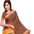 Colourful Bordered Plain Cotton Saree