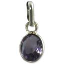 Amethyst Studded Silver Pendant