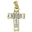 Diamond Studded Cross Pendent